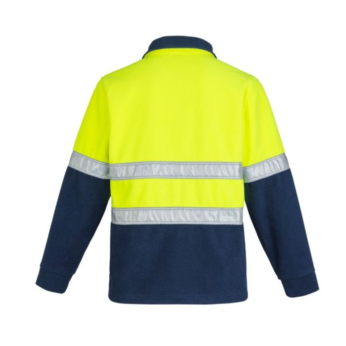HJ461-Yellow/Navy Polarfleece Sweater with Hoop Taped