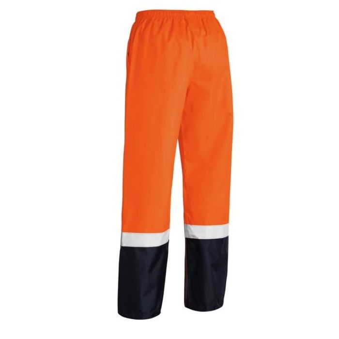 HR6965-Orange/navy Hivis Taped Rain Overtrouser
