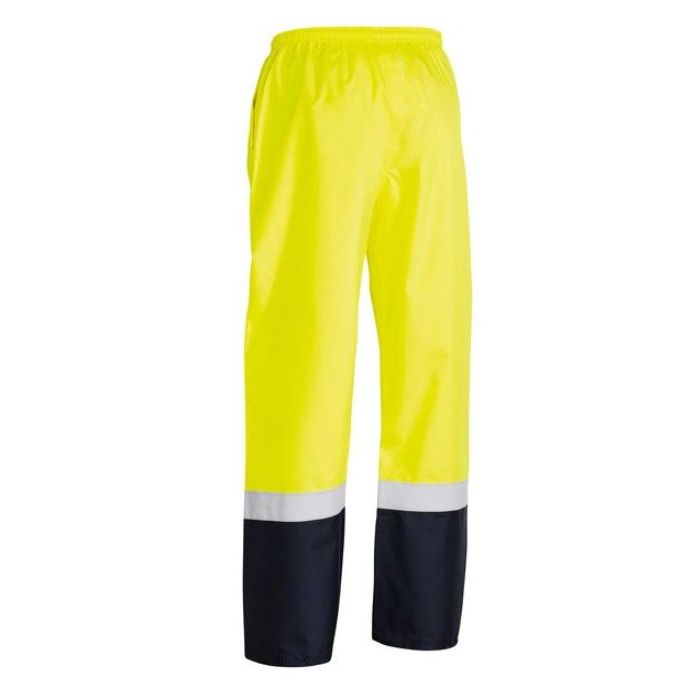 HR6965-Yellow/navy Hivis Taped Rain Overtrouser 