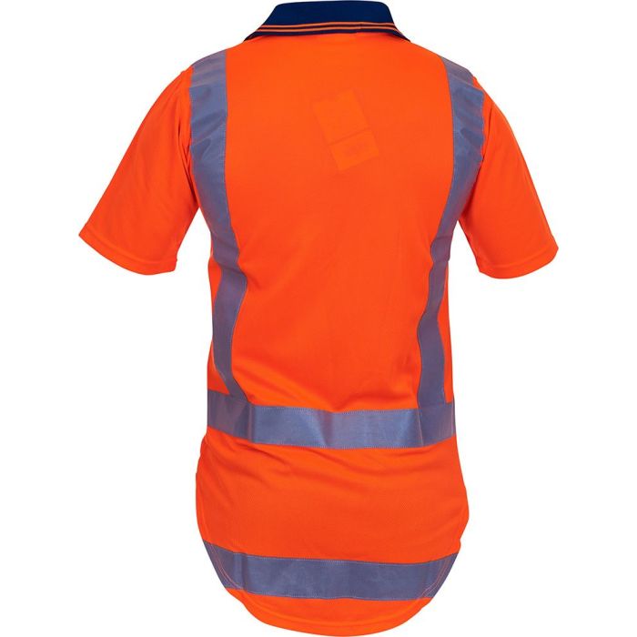 HS1221-Orange, Hi vis short sleeve TTMC-W17 polo shirt