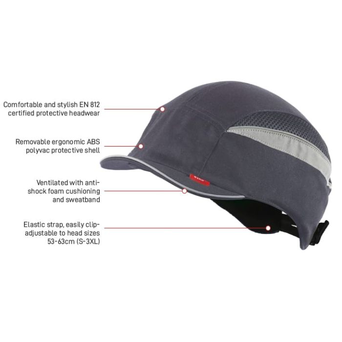 PF105E-Navy Bump cap short peak