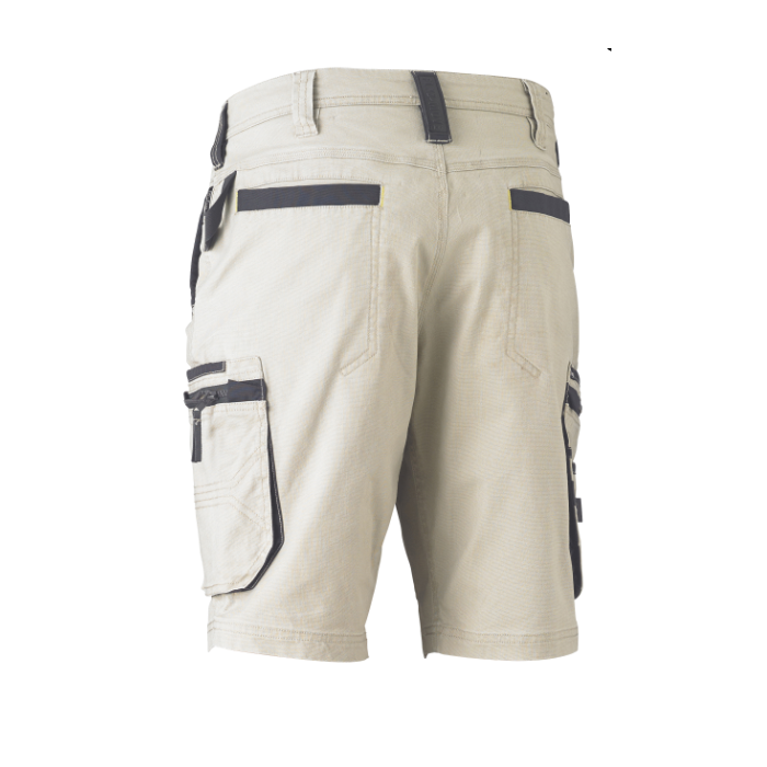 T1330-Stone, FLEX & MOVE™ STRETCH UTILITY ZIP CARGO SHORT