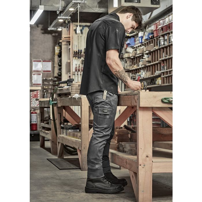 T230-Charcoal, Mens Essential Basic Stretch Cargo Pant