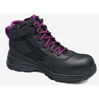 FB887 Blundstone Women's Lace Up-Zip Side Safety Boot