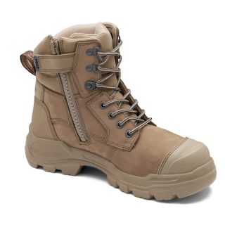 FB9063 Blundstone Uisex Rotoflex Lace Up Safety Boot with Zip-Rubber sole