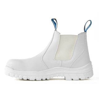 FE222 Bata Hercules White Slip On Safety Boot