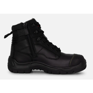 FK27985-Black, King Gee Phoenix Zip/Lace Composite Safety Work Boots 6"