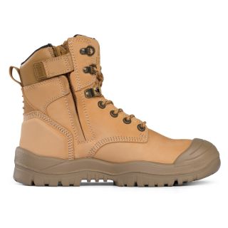 FM561050 Mongrel Boot, Wheat High Ankle Lace up ZipSider Safety 