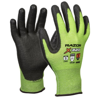 GR460 Esko Razor X320 Hi-Vis Green Cut 3 Glove