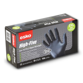 GR504E Esko High Five Industrial Black Nitrile Glove 
