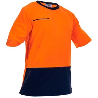 HS24-Orange/Navy Hivis Polar Fleece Tee