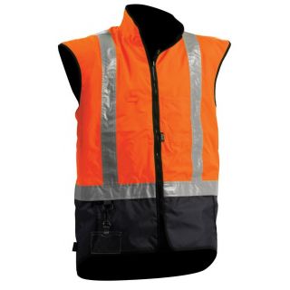 HJ15-Orange/Navy Hivis Stamina Vest