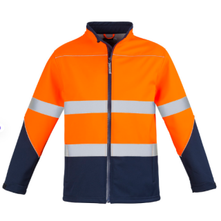 HJ353 - Orange/Navy Syzmik Unisex Hi Vis Softshell Jacket