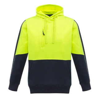 HJ484 -Yellow/Navy, Orange/Navy- Unisex Hi Vis Pullover Hoodie