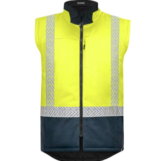 HJ512053 -Yellow/Navy, Reversible Puffer Vest Stamina Eco Day/Night