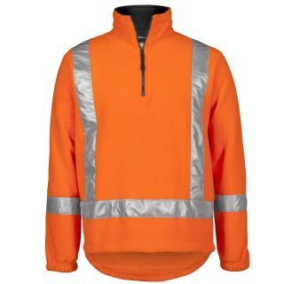 HJ6-Orange, Hi vis long sleeve TTMC-W17 Polar fleece jumper