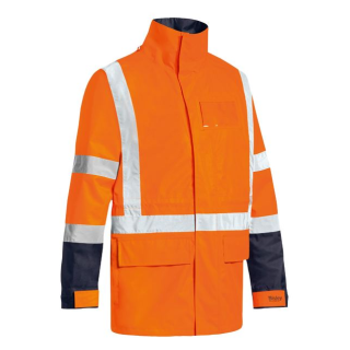 HJ6377 - Orange, Bisley Taped TTMC 5 in 1 Rain Jacket