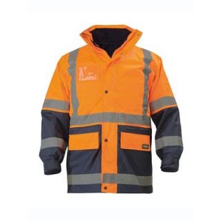 HJB6975-Orange/Navy Bisely Hivis 5 in 1 Jacket