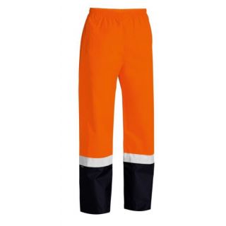 HR6965-Orange/navy Hivis Taped Rain Overtrouser