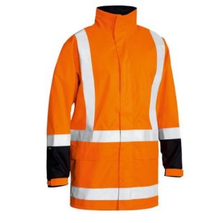 HR6967-Orange Hivis Taped Rain Shell Jacket, TTMC-W17