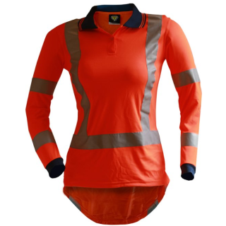 HS1226-Yellow, L/S Microfibre STMS Polo
