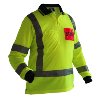 HS1226-Yellow, L/S Microfibre STMS Polo