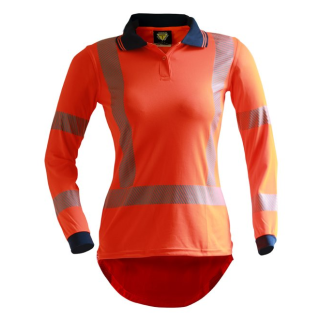 HS1226-Yellow, L/S Microfibre STMS Polo
