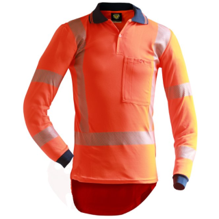 HS1226-Yellow, L/S Microfibre STMS Polo