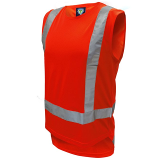 JO1330-Orange, Esko Oilskin D/O Short Sleeve Vest
