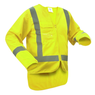 HV1501Y Yellow, Esko H-back Long-Sleeved Safety Vest