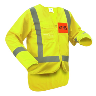 HV1505 Yellow, Esko STMS Long Sleeved Safety Vest Yellow