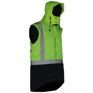 JO1349-Yellow, Esko Oilskin D/N Sleeveless Vest with Hood