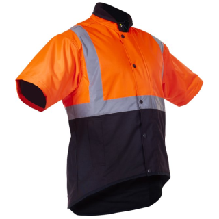 JO1350-Orange, Esko Oilskin D/N Short Sleeve Vest
