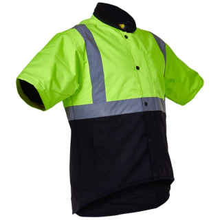 JO1350-Yellow, Esko Oilskin D/N Short Sleeve Vest