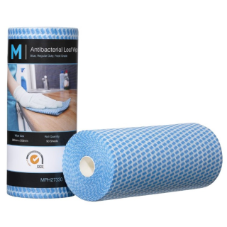 ME001-Blue Antibacterial Leaf Wipes, 90 Sheets