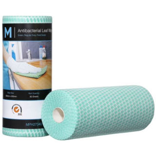 ME001-Green Antibacterial Leaf Wipes, 90 Sheets