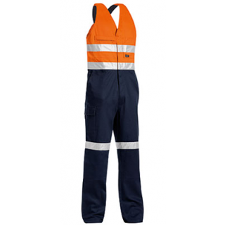 OA0359-Orange/Navy Overall, Bisley Day/Night 100%Cotton, Easy-Action