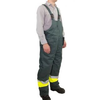 PE104-Spruce/yellow, Freezer Bib Overtrouser