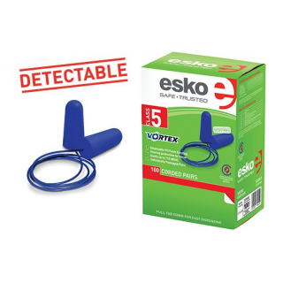 PH193 Esko corded Metal Detectable Earplugs