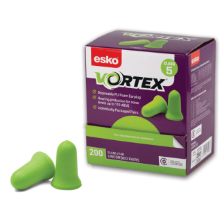 PH195 Esko Vortex Earplugs Green Uncorded