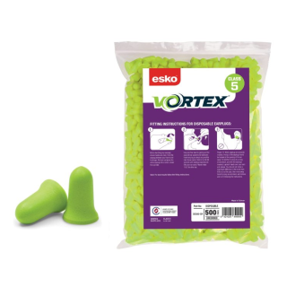 PHDE500-GR Esko Vortex Earplugs Green Uncorded Refill