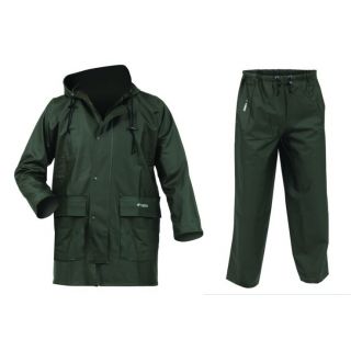 RP2000-Green Heavy Duty TURU PVC Rainwear Set (Parka + Overtrouser)