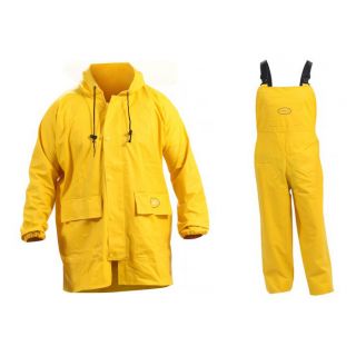 RP2001-Yellow Heavy Duty TURU PVC Rainwear Set (Parka + Bib Overtrouser)