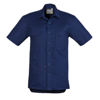 SS120 - Navy Syzmik Mens Lightweight Tradie Short Sleeve Shirt