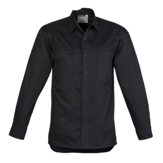 SW121 -Black, Navy- Syzmik Mens Lightweight Tradie Long Sleeve Shirt