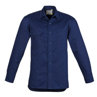 SW121 - Navy Syzmik Mens Lightweight Tradie Long Sleeve Shirt