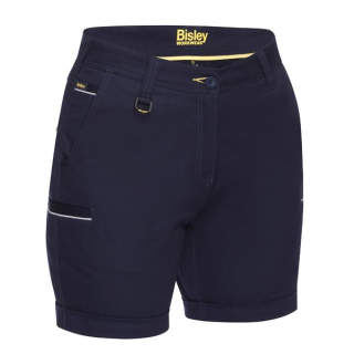 T1015 - Navy Bisley Women's Stretch Cotton Short