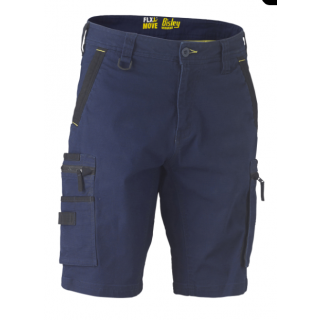 T1330-Navy, FLEX & MOVE™ STRETCH UTILITY ZIP CARGO SHORT