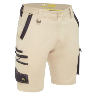 T1332 - Stone Bisley Flx & Move™ 4-Way Stretch Zip Cargo Short