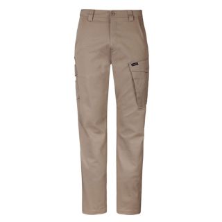 T230-Khaki, Mens Essential Basic Stretch Cargo Pant